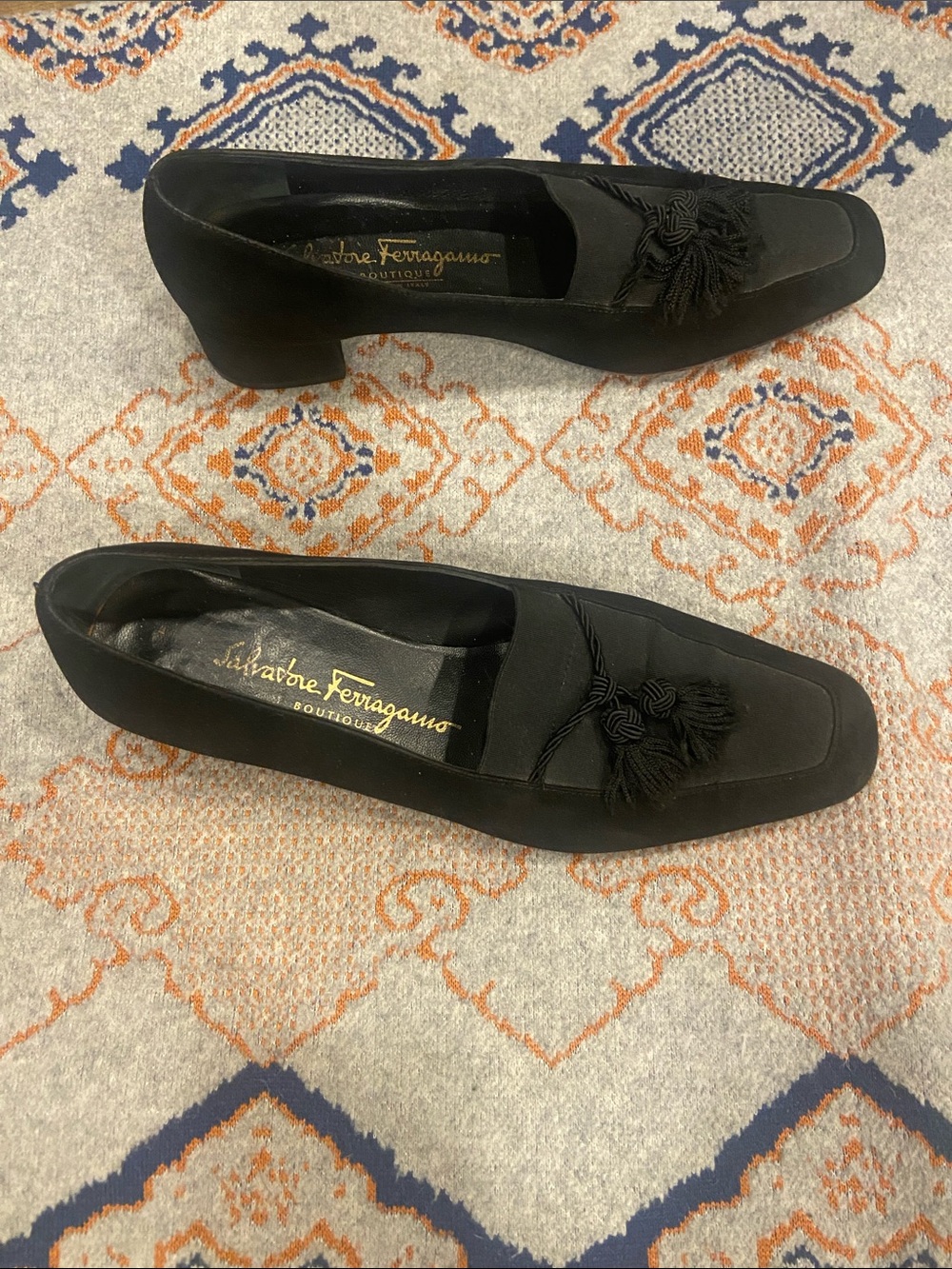 Salvatore Ferragamo Black Suede Tassel Loafers - Picture 4 of 9